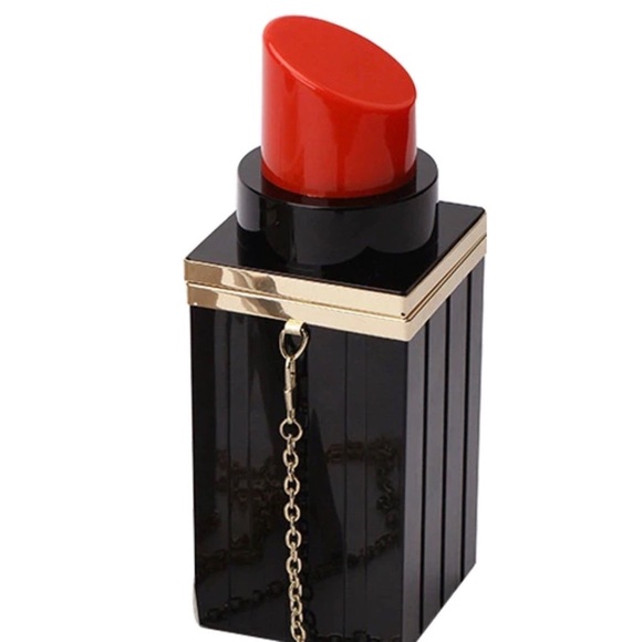 💄Acrylic Lipstick Evening Bag Pop Art - Picture 3 of 6